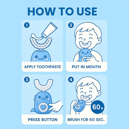 Dino Brush™ U-Shaped Kids Toothbrush