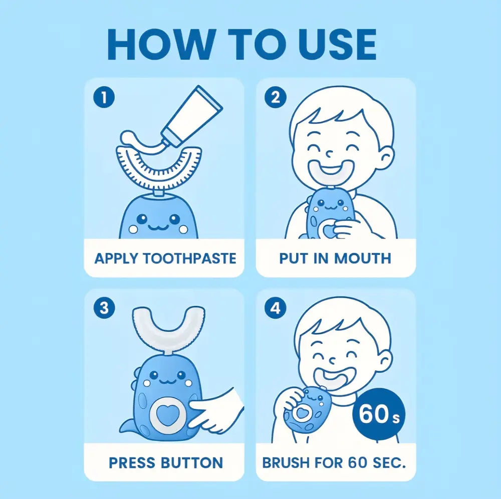 Dino Brush™ U-Shaped Kids Toothbrush